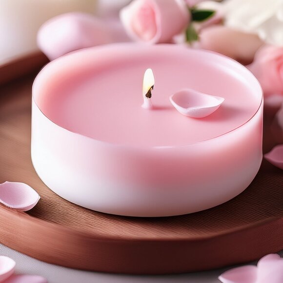 Pomegranate Scented Pillar Candle 6 oz by Peach X Pearl Co - Picture 1 of 1